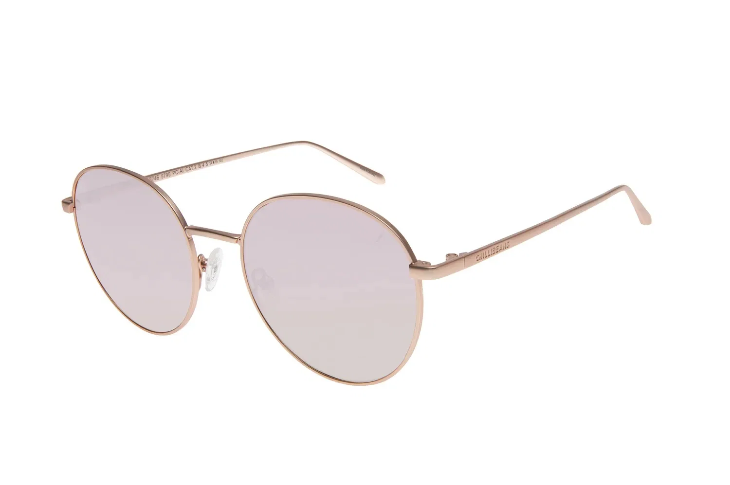 Óculos de Sol Feminino Chilli Beans Redondo Banhado a Ouro 18k Rosé — imagem 1