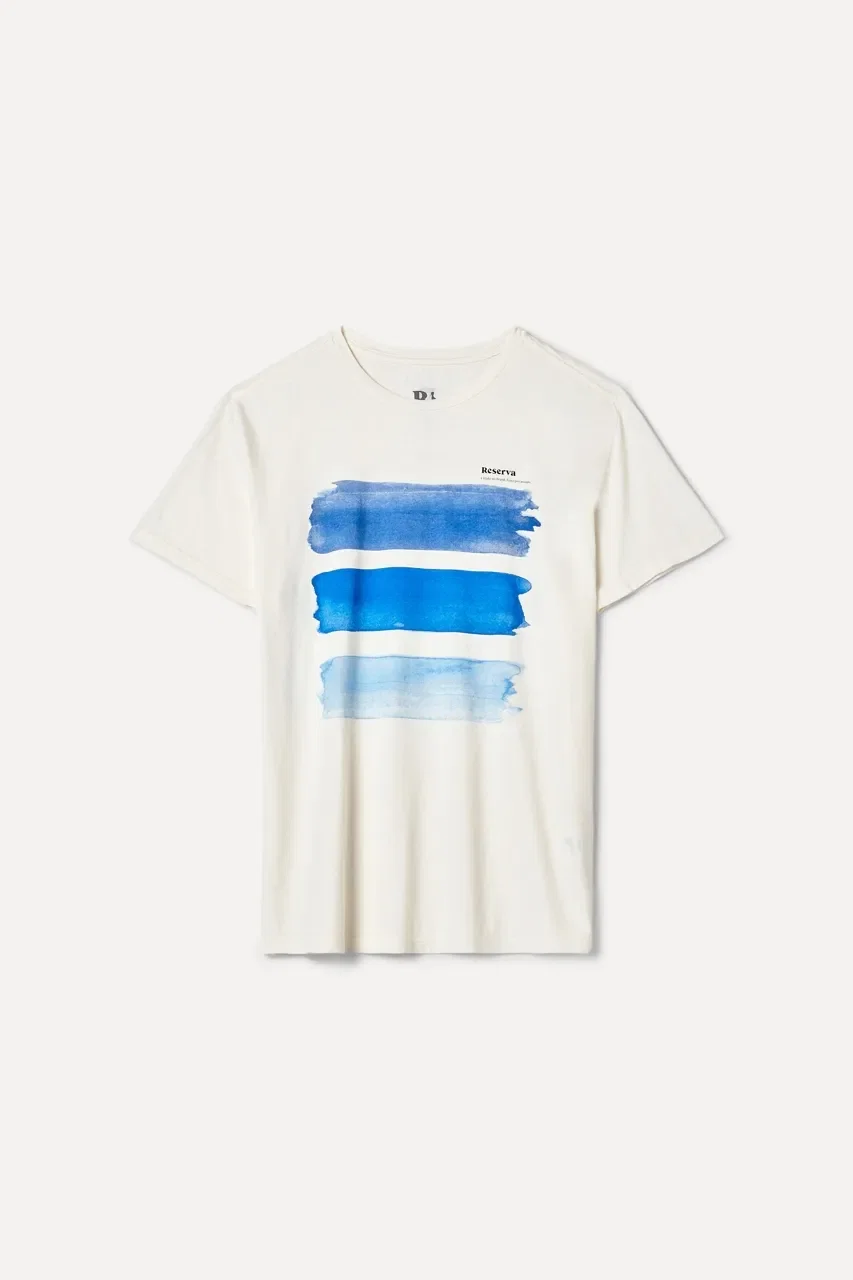 Camiseta Estampada Pincelada Larga