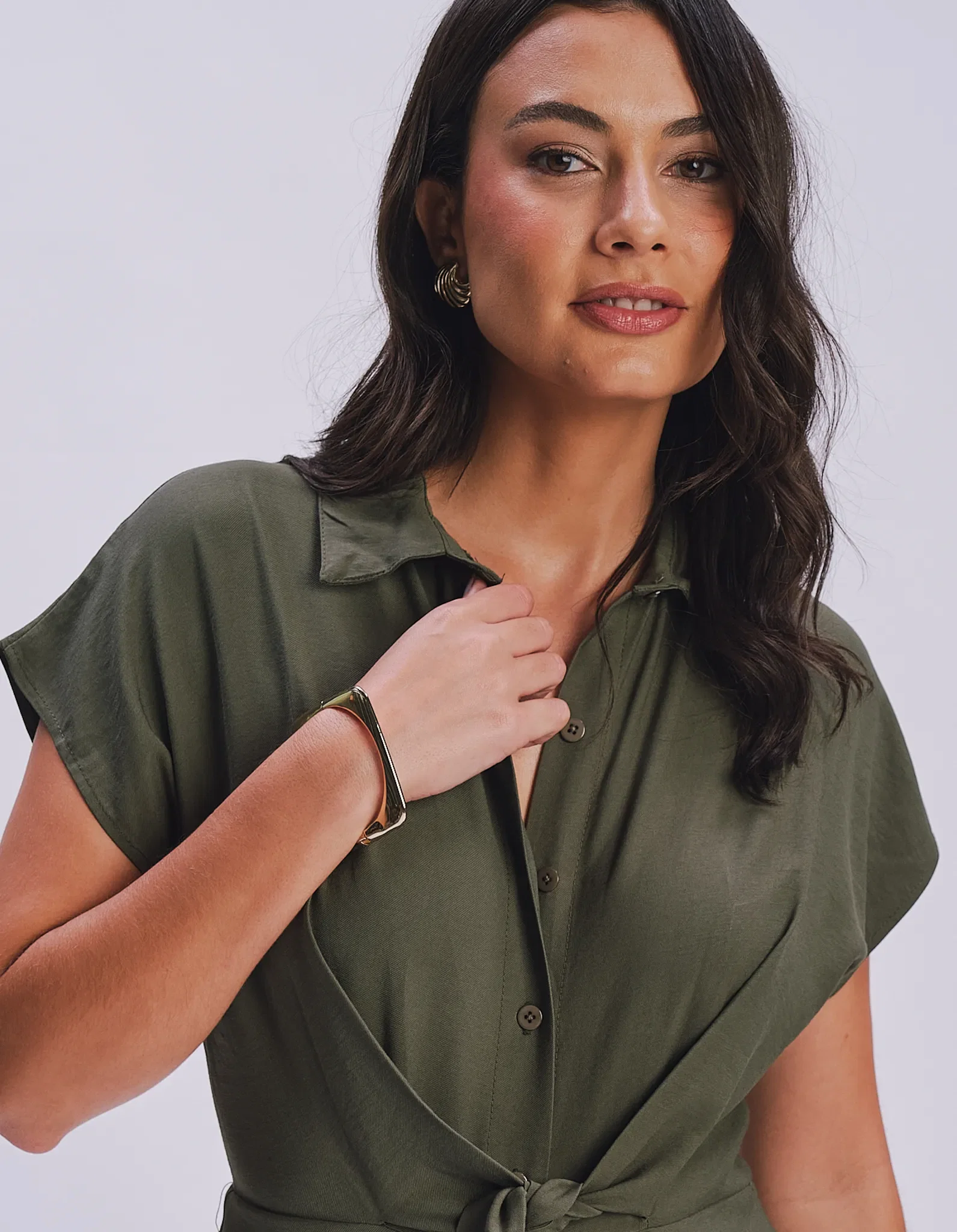 Bracelete Quadrado Fino - Dourado
