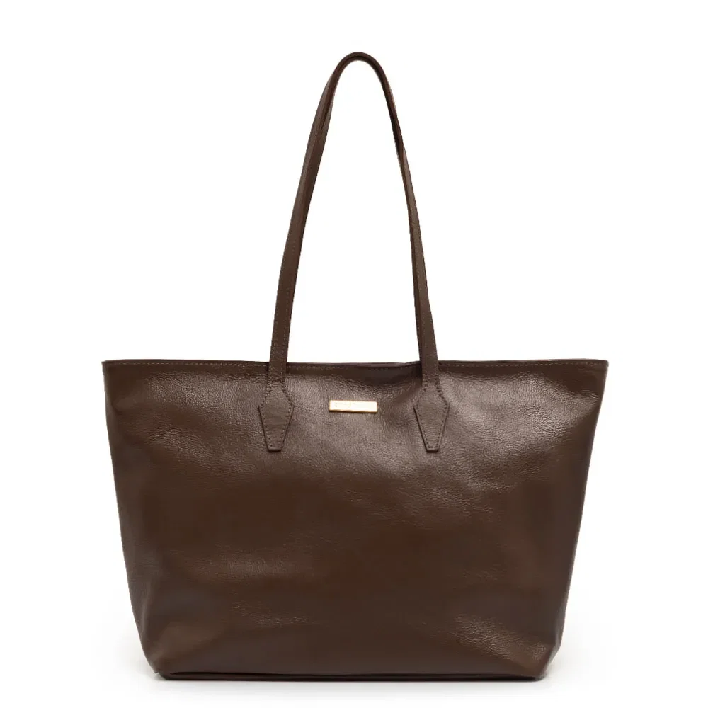Bolsa Shopping Couro Café