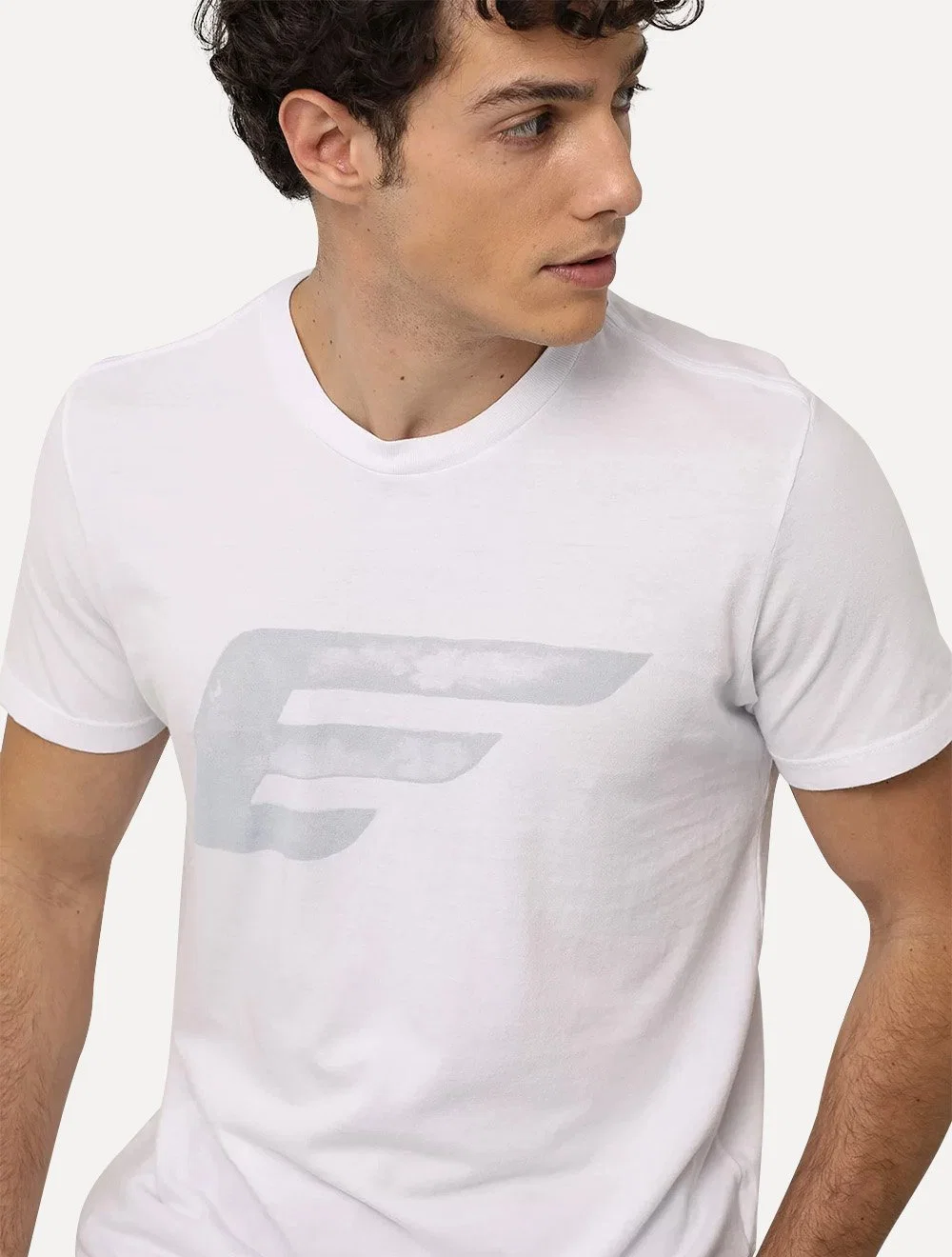Camiseta Ellus Masculina Cotton Fine Maxi Easa Classic Branca