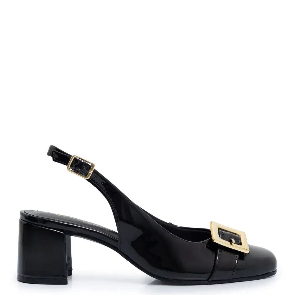 Scarpin Preto Fivela