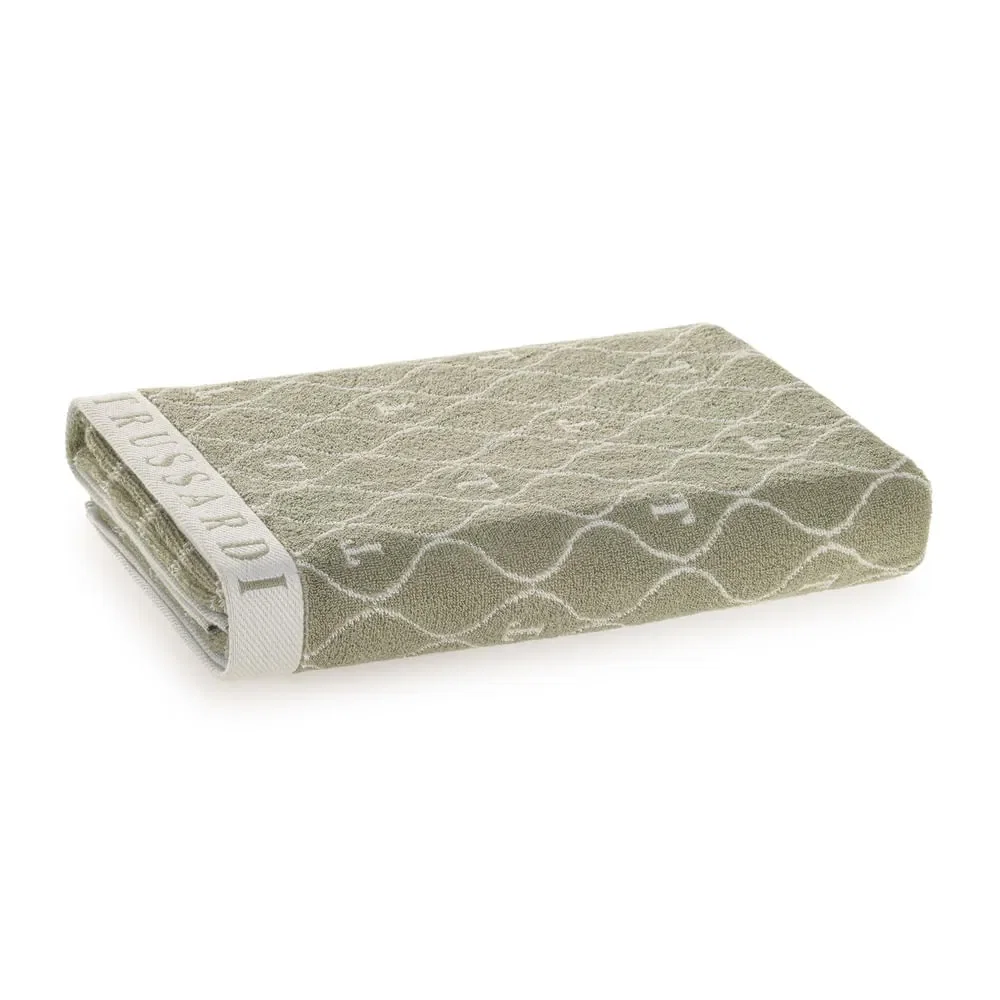Toalha Banhão 540g/m² em Jacquard Speciale Pistacchio / Branca
