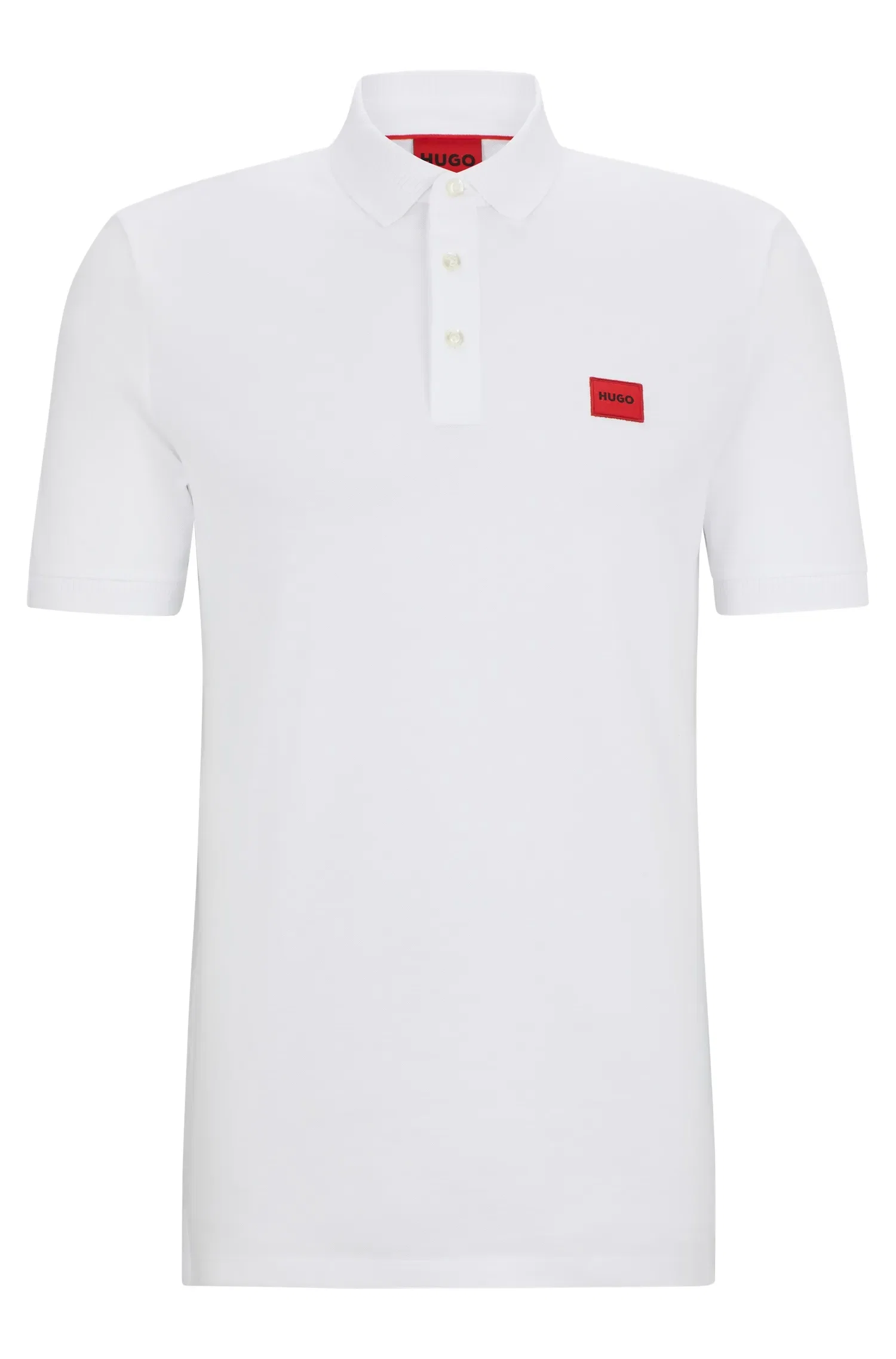 Polo HUGO Slim Fit Em Piqué De Algodão — imagem 1