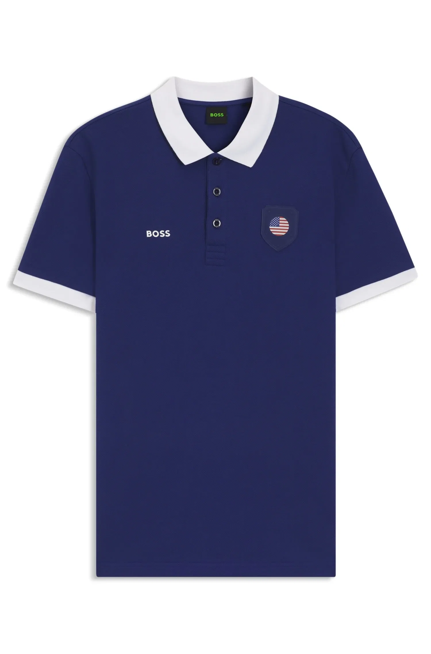 Polo Paddy Com Detalhes De Bandeira Dos EUA