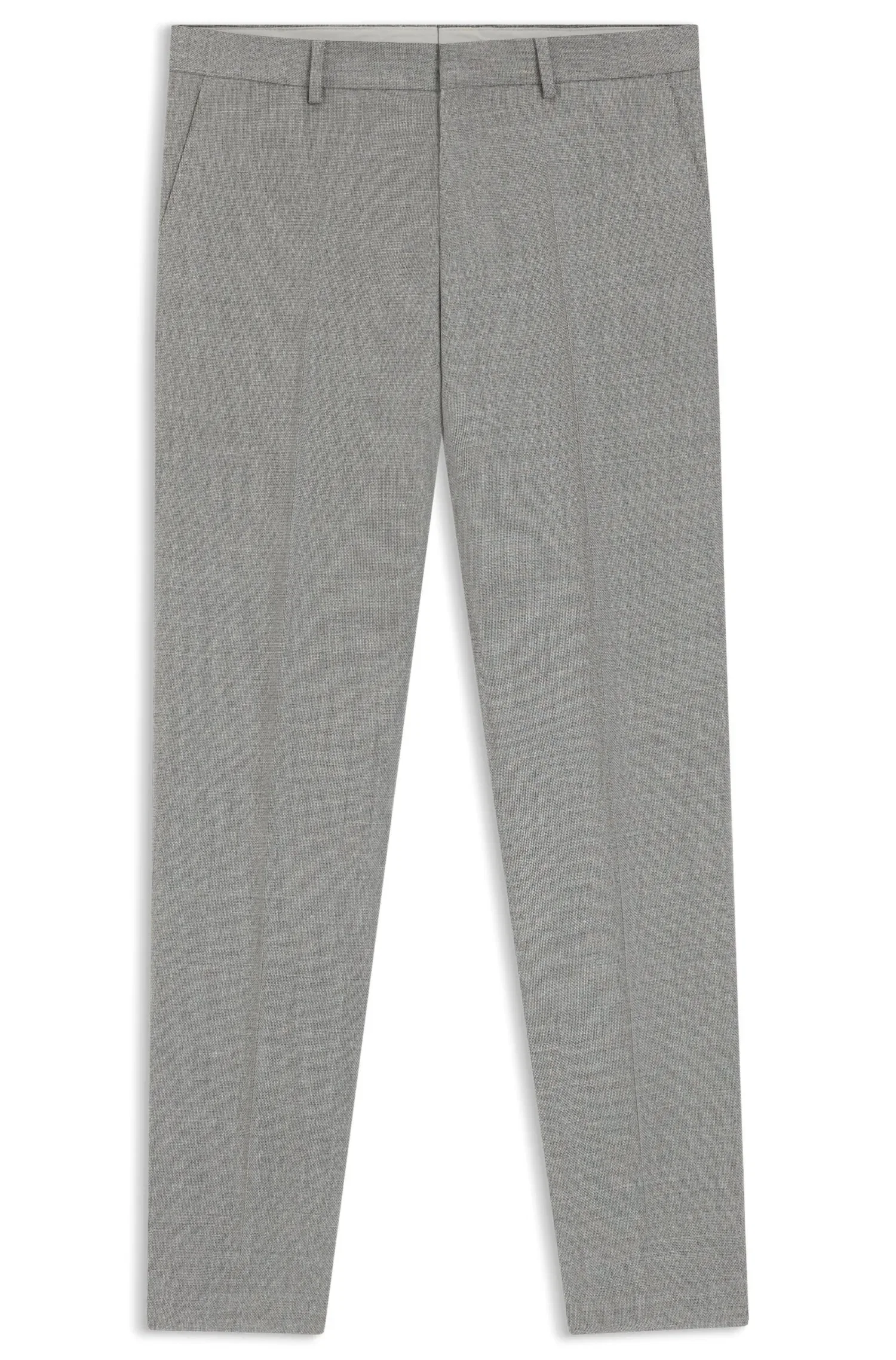 Calça Slim Fit Em Lã Elástica Confortável Com Micropadrão — imagem 1