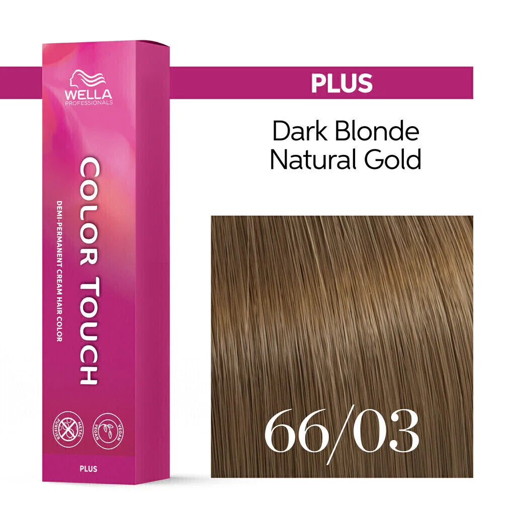 Tonalizante Wella Color Touch Plus 66/03 Louro Escuro Intenso Natural Dourado