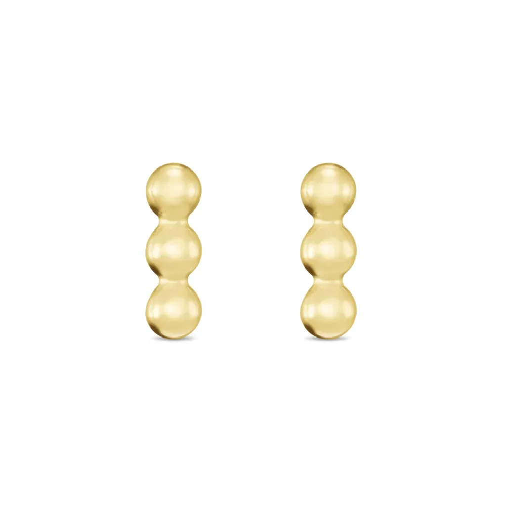 Brinco Baby Bolinhas em Ouro Amarelo 18k — imagem 1