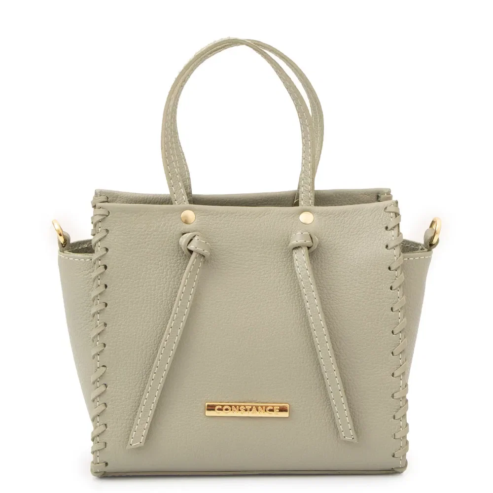 Bolsa Tiracolo Couro Pesponto Verde