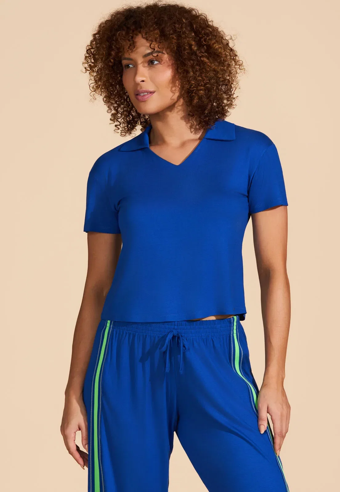 Pijama com Calça de Viscose Stretch Baunilha
