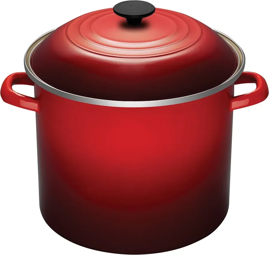 Stock Pot em Aço Esmaltado 26cm para Indução Le Creuset Vermelho