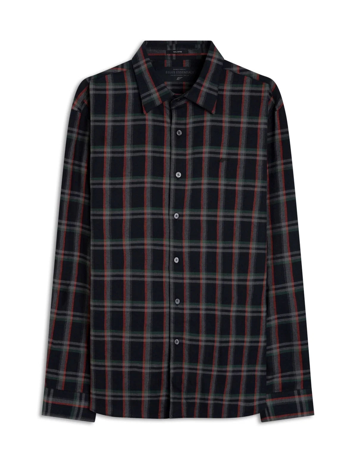 Camisa Wool Touch Atlant Plaid Dark Brown — imagem 1