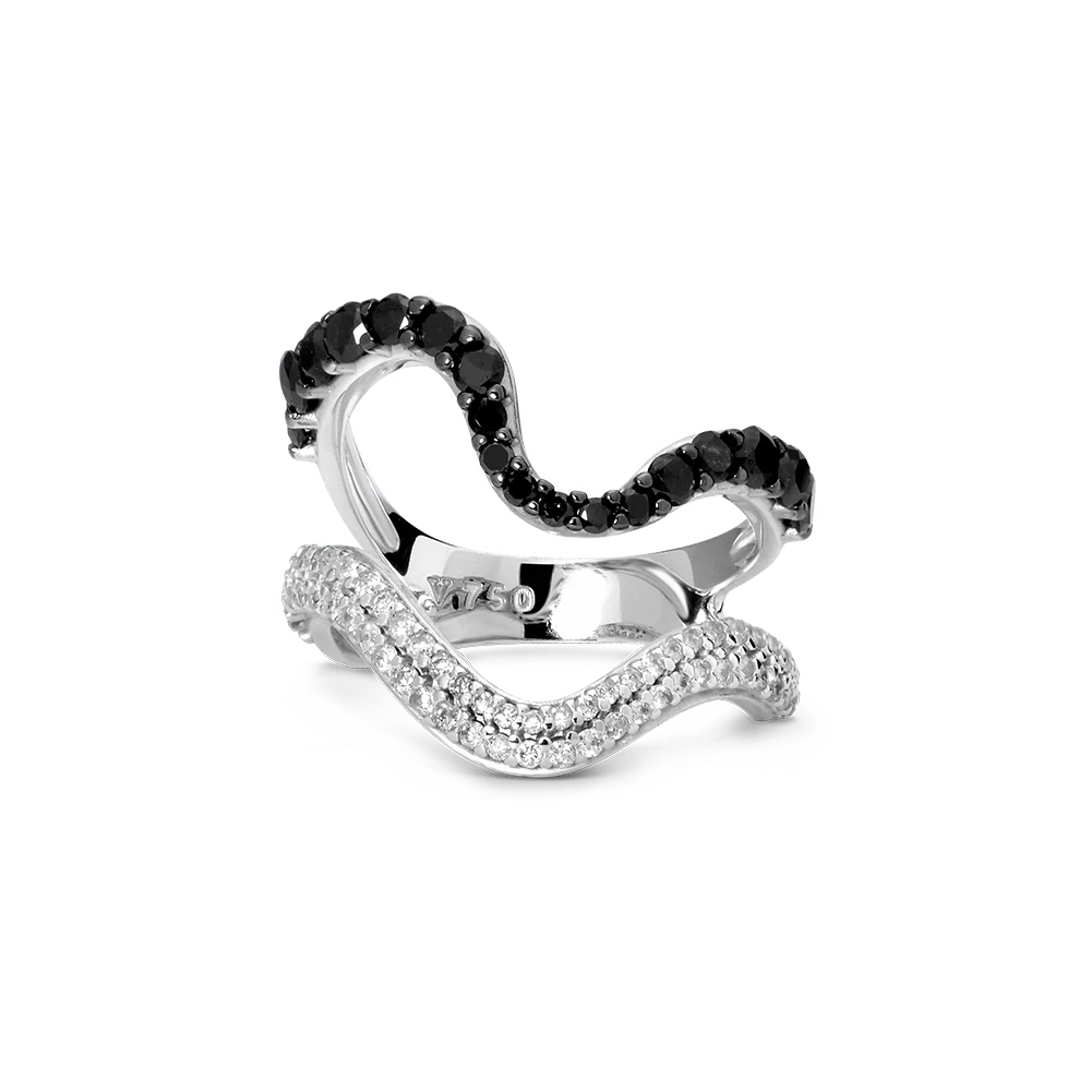 Anel Ondine em Ouro Branco 18k com Diamantes — imagem 1