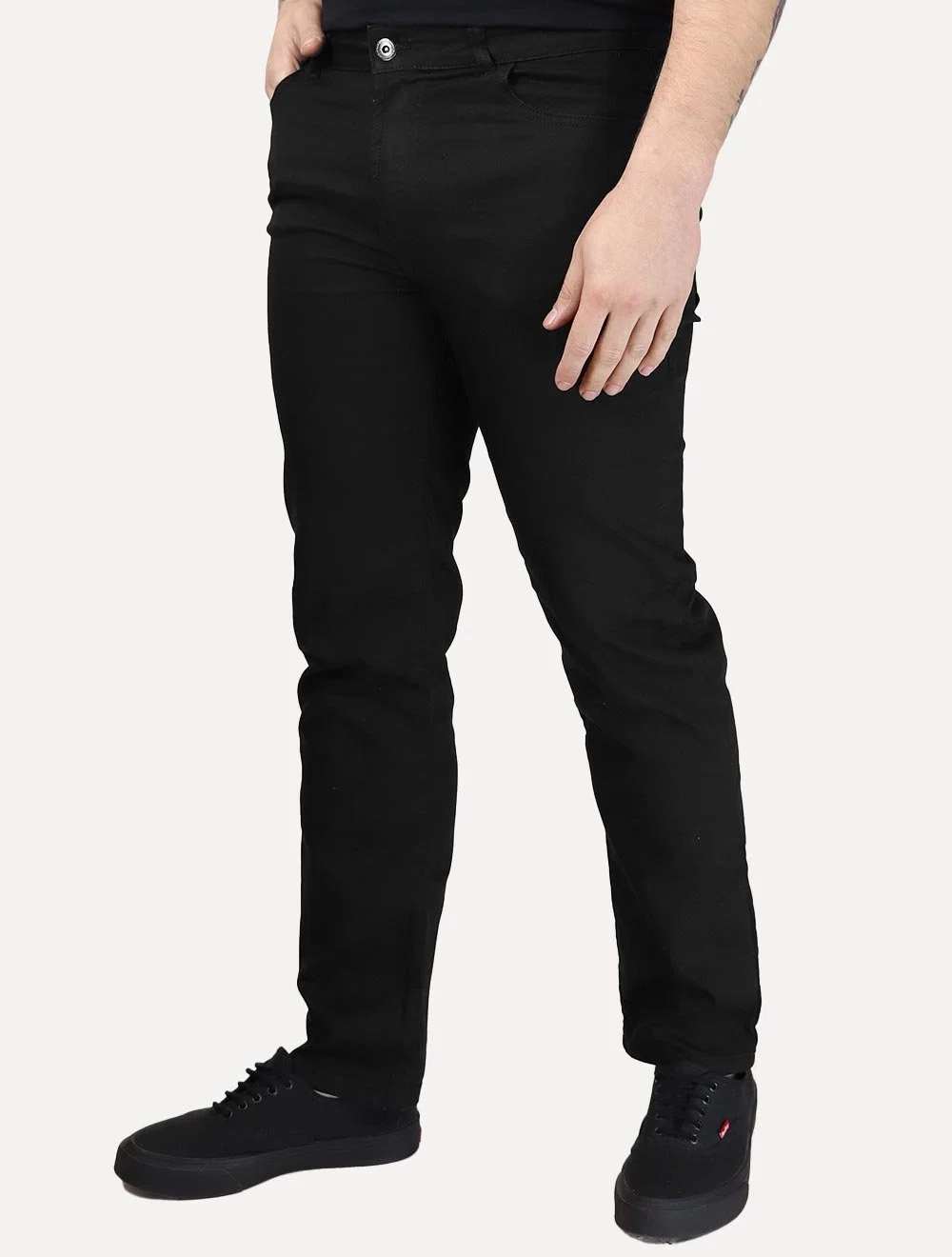 Calça Ellus Jeans Masculina Regular First Black Zetex Preta