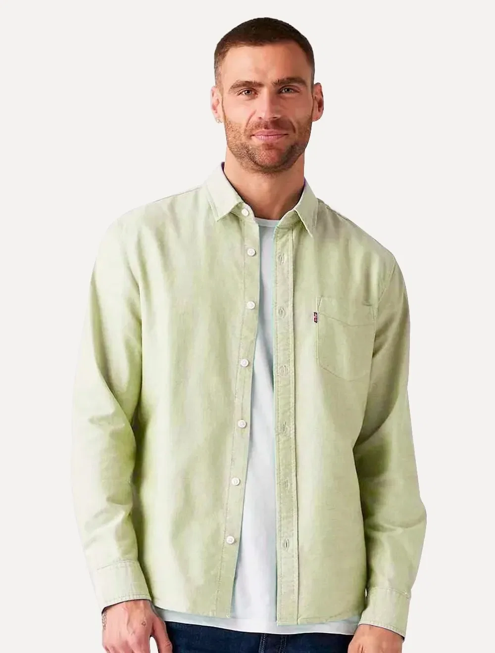 Camisa Levis Masculina Standard One Pocket Verde Claro