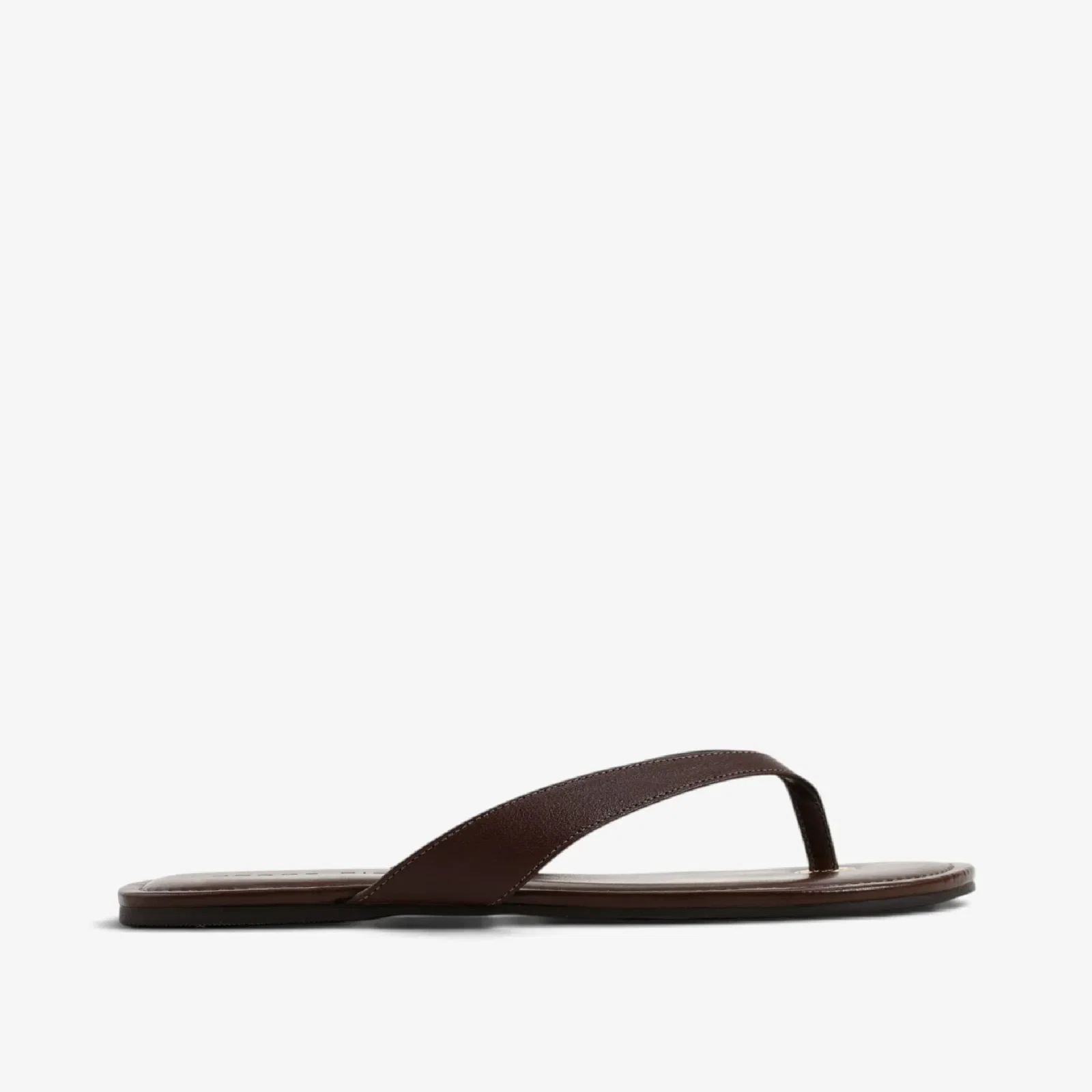 Chinelo Marrom Café Couro