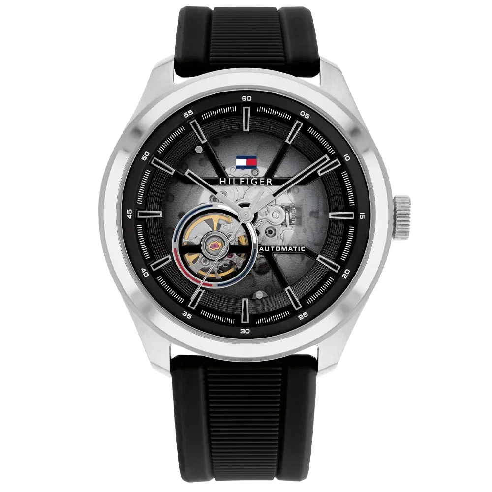 Relógio Tommy Hilfiger Oliver Automático Masculino em Borracha Preta 1791886