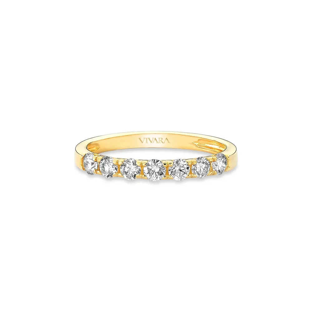 Meia Aliança Eternity em Ouro Amarelo 18k com Diamantes 0,56 ct — imagem 1