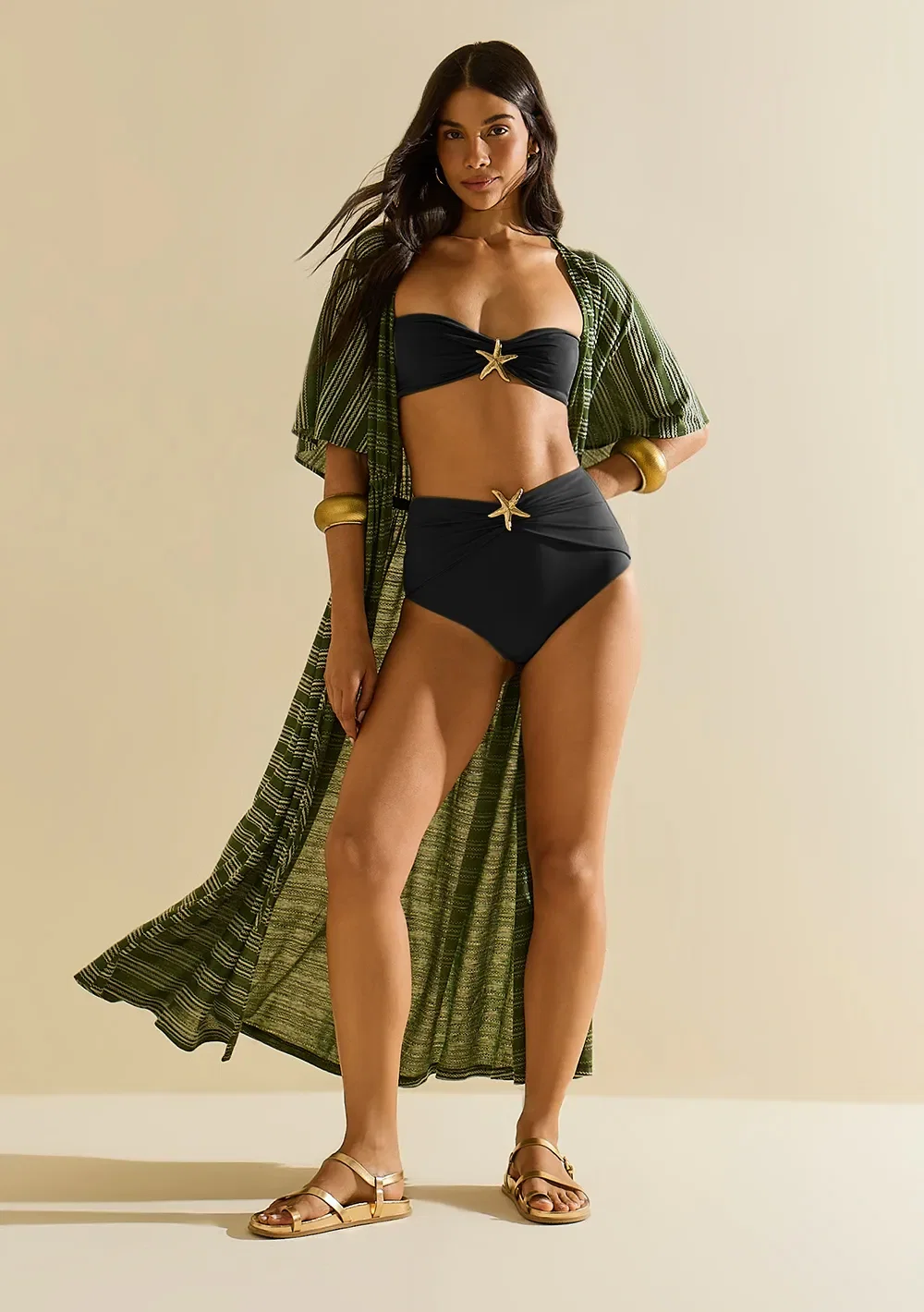 Biquíni Morena Rosa Tomara Que Caia Bojo Removível Calcinha Hot Pants Preto