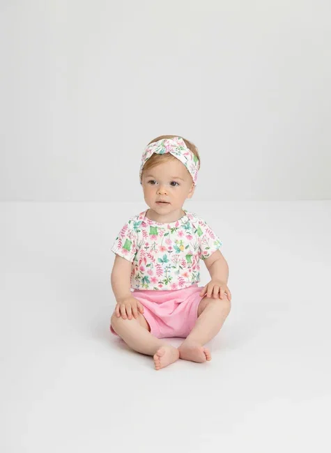 Faixa de Cabelo Comfy para Bebê Menina em Suedine Premium (Off White) Up Baby
