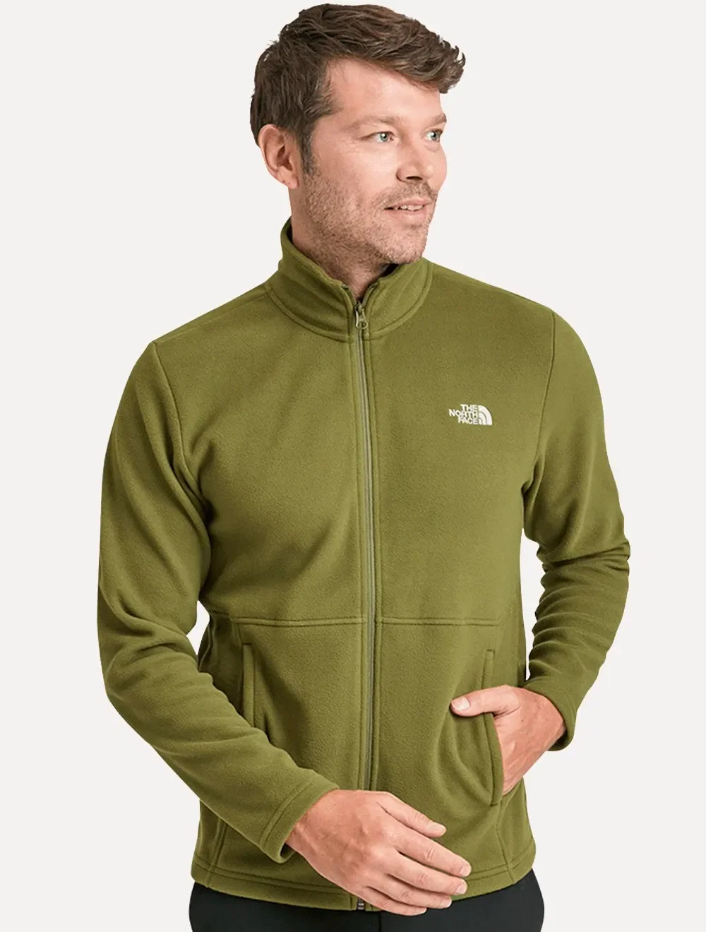 Blusa The North Face Masculina Fleece TKA 100 Glacier Full Zip Verde Oliva
