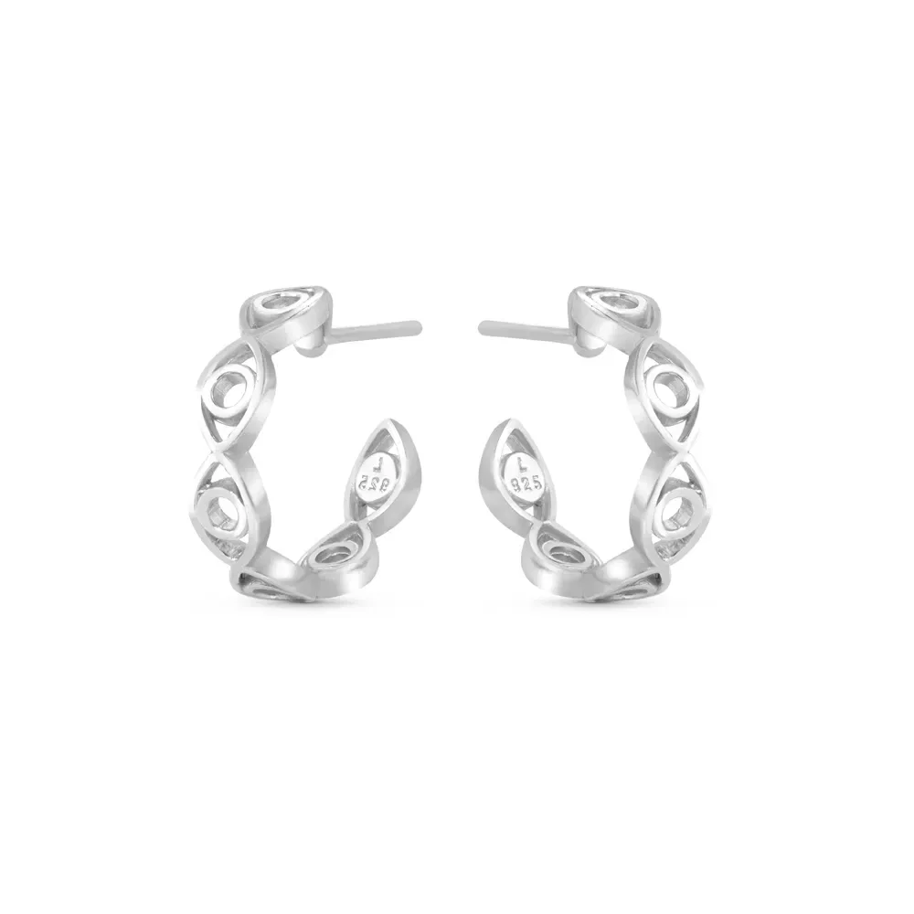 Argola Life Olho Grego em Prata 925, 20mm — imagem 1
