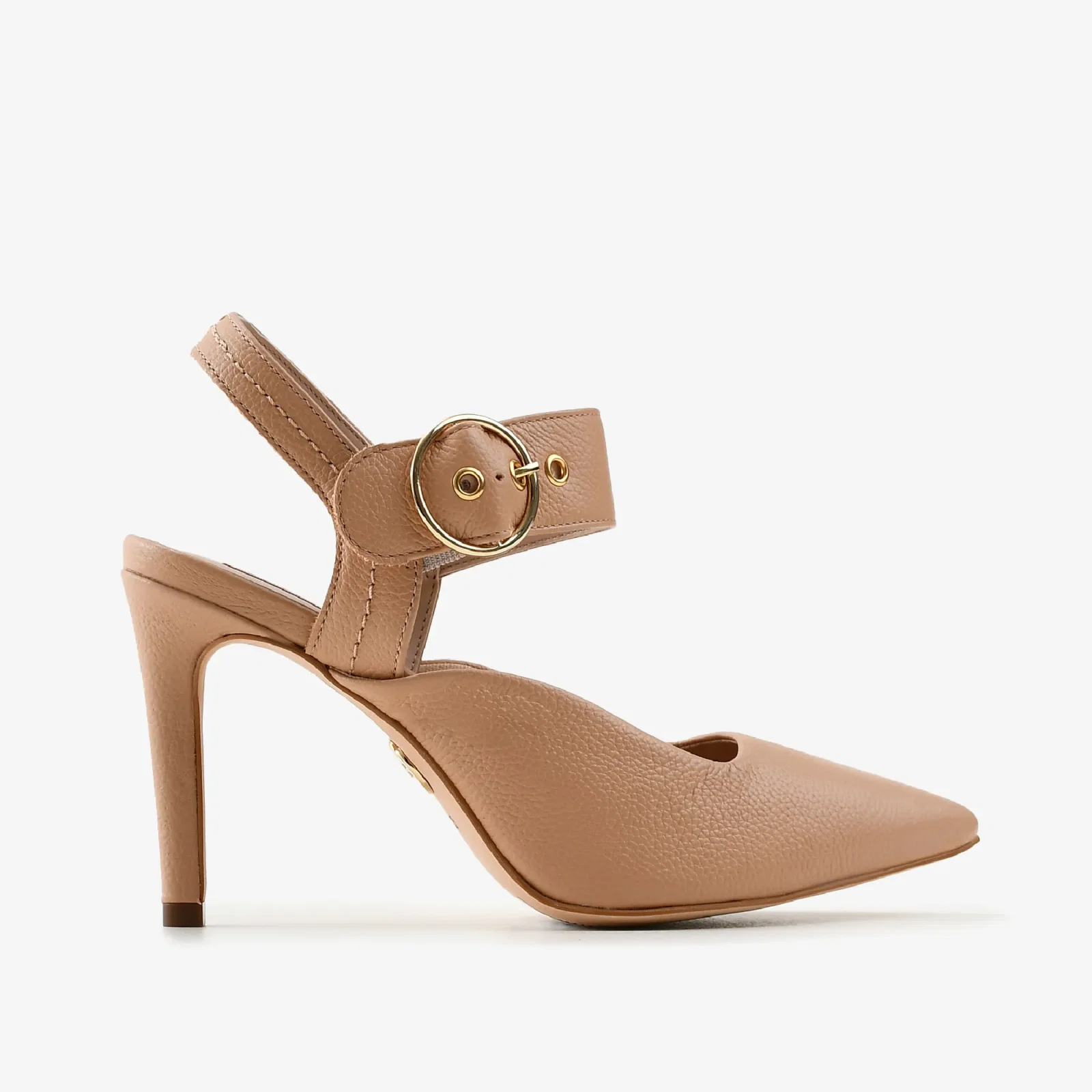 Slingback Nude Blush Couro