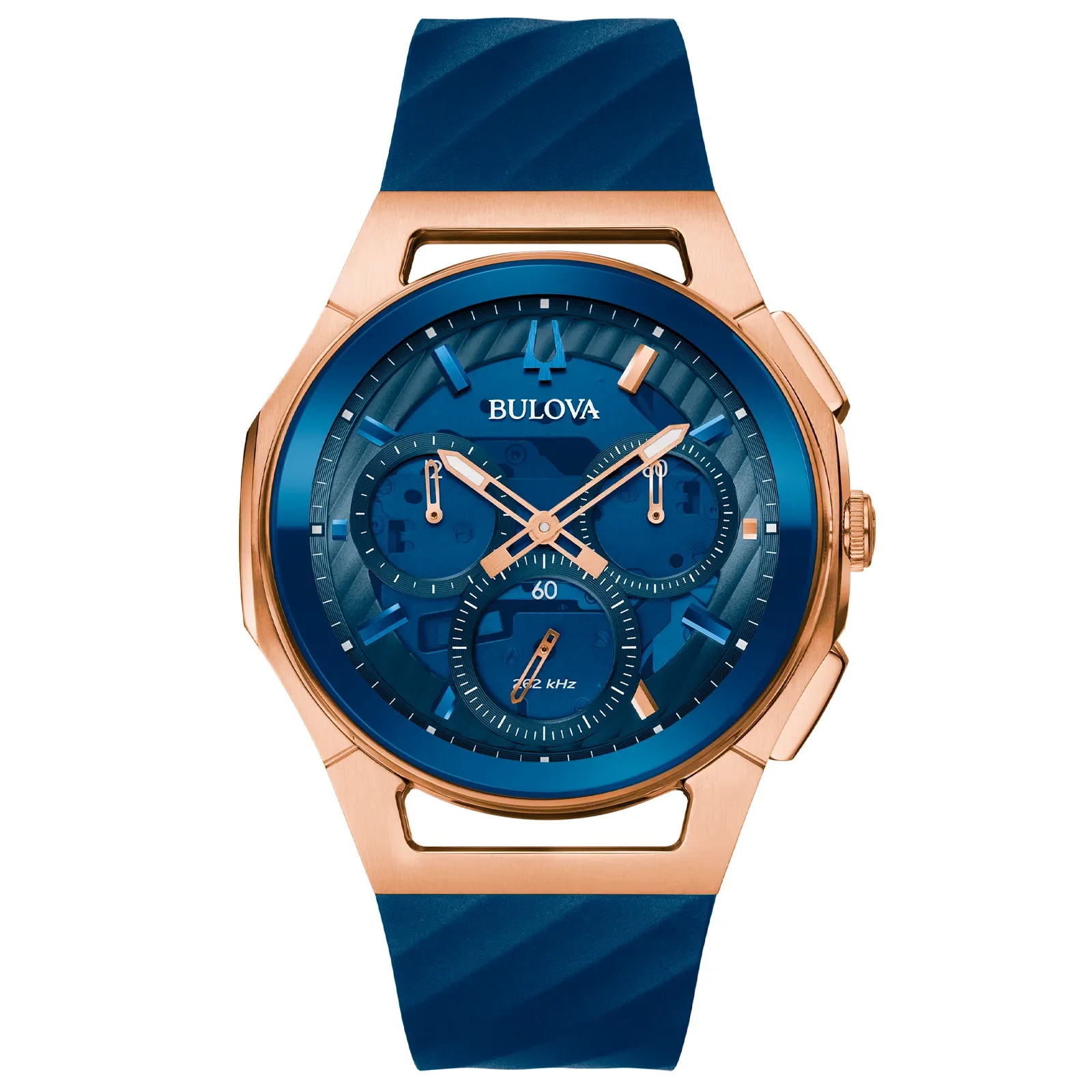 Relógio Bulova Curv Masculino Silicone Azul 97a185 — imagem 1