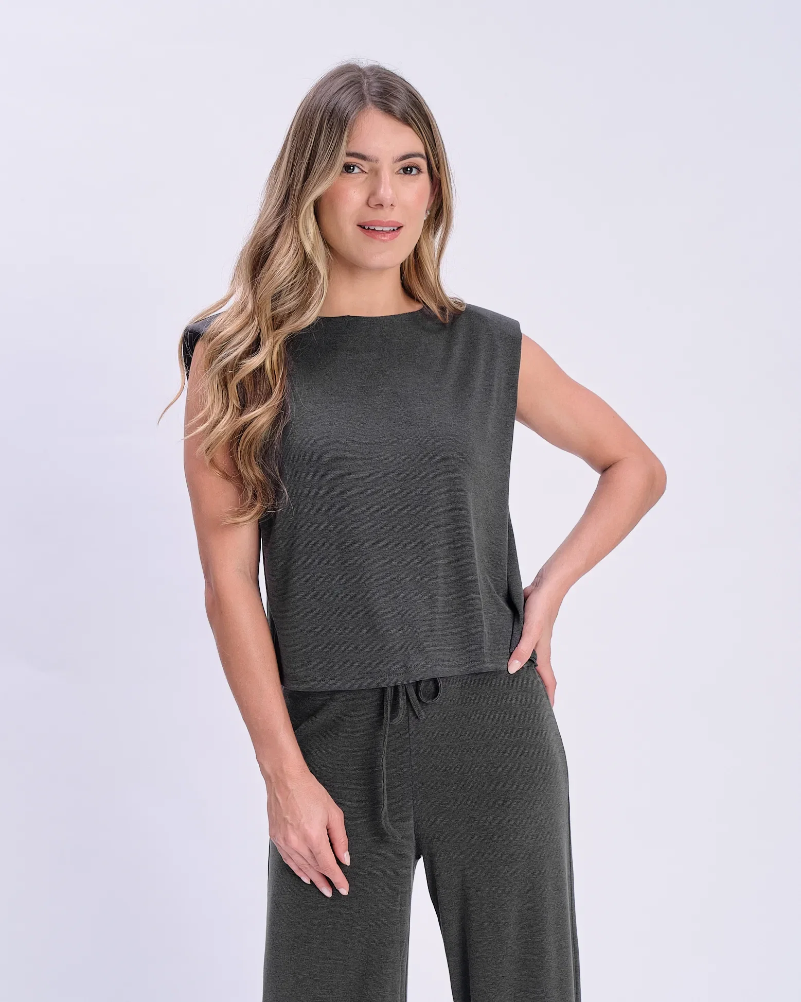 Blusa Muscle Tee Malha - Cinza