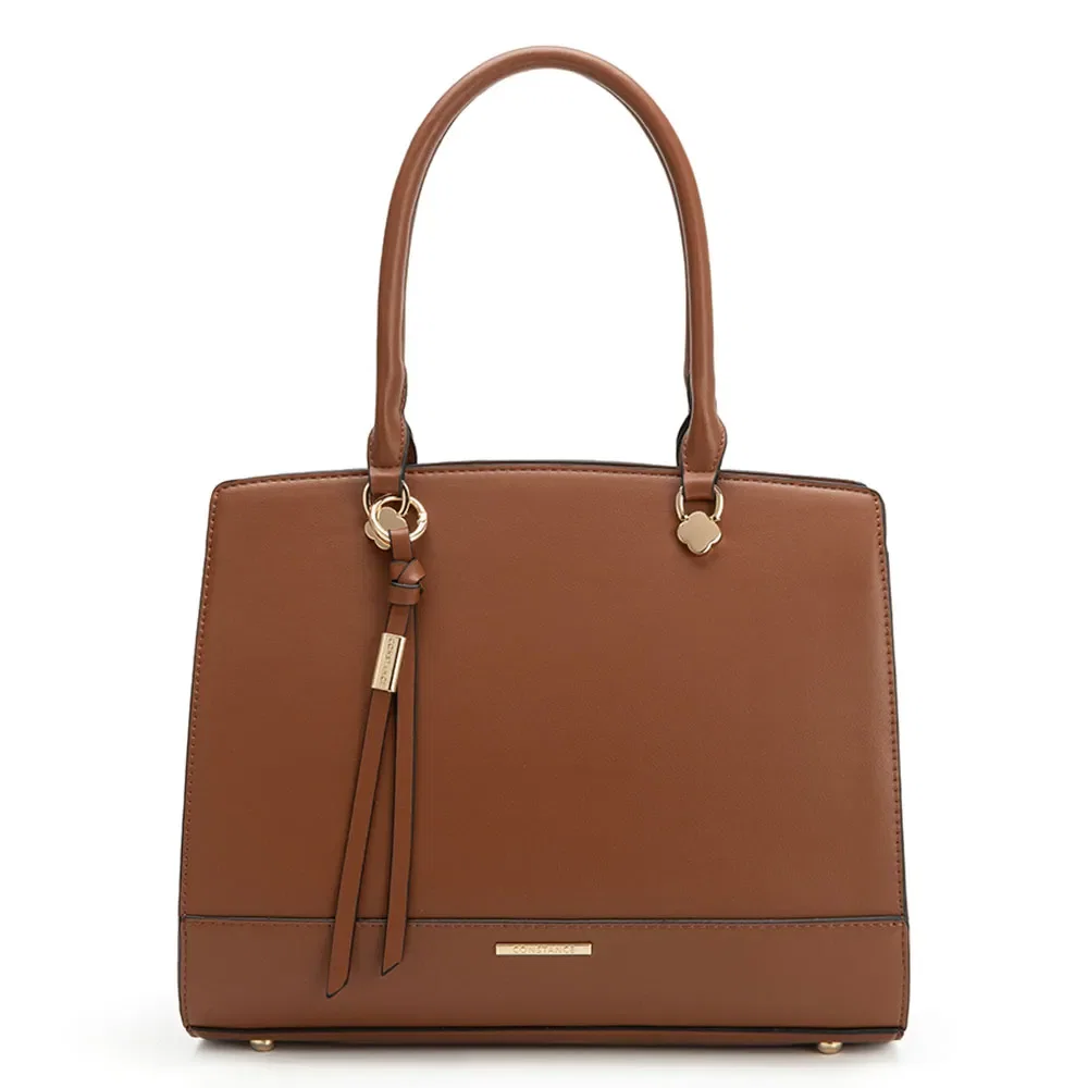 Bolsa Tote Grande Flor Caramelo