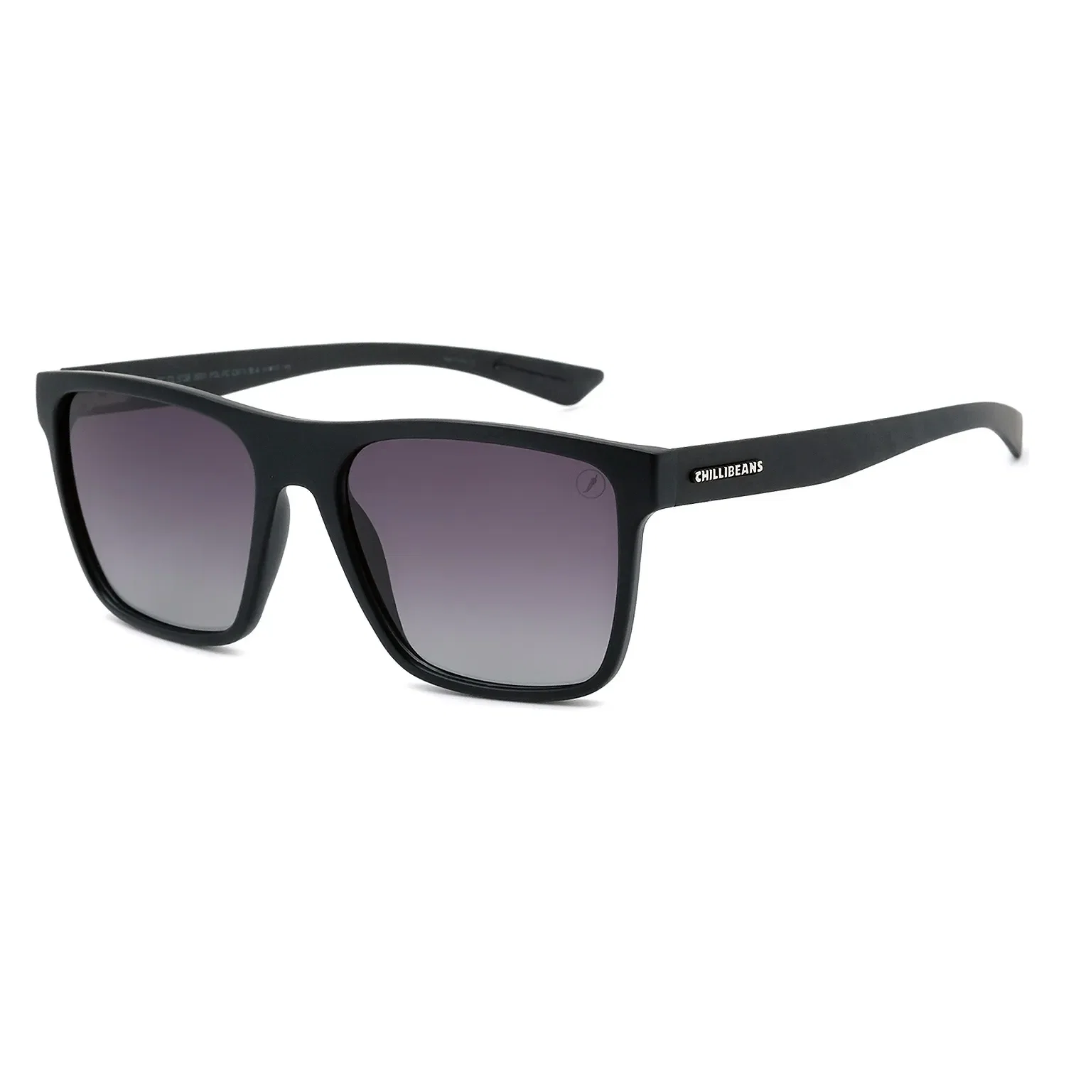 Óculos de Sol Masculino Chilli Beans Quadrado Polarizado Degradê Preto — imagem 1