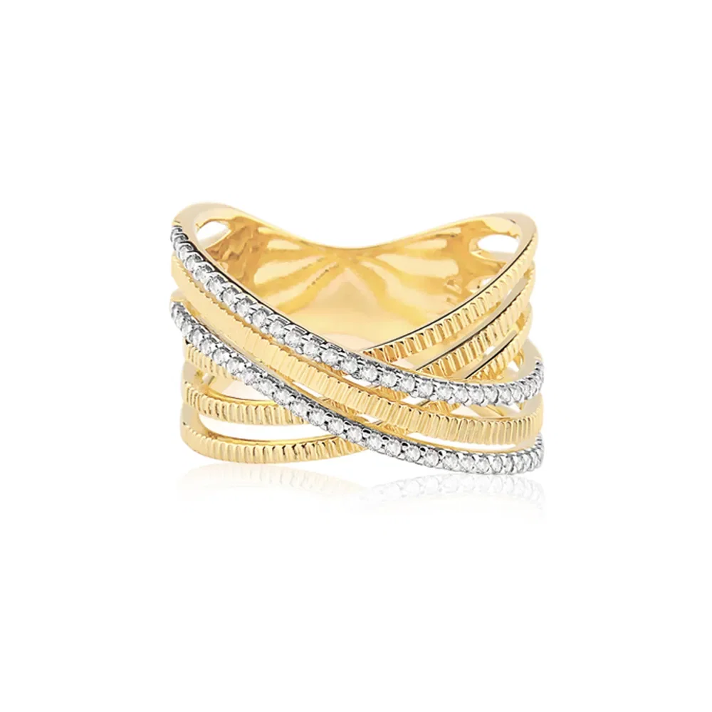 Anel Madeleine em Ouro Amarelo 18k com Diamantes — imagem 1