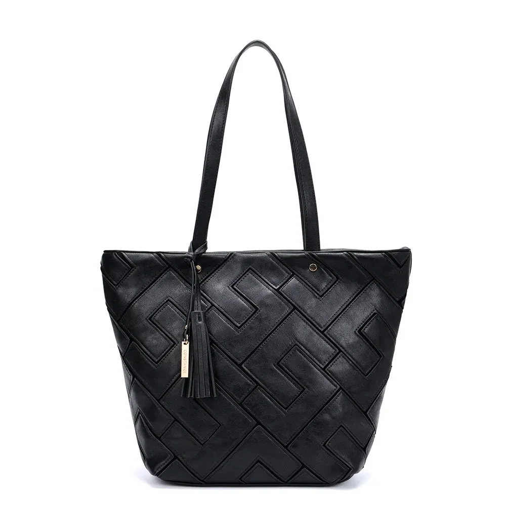 Bolsa Shopping Recortes Preta
