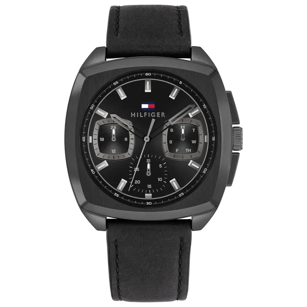 Relógio Tommy Hilfiger Masculino Couro Preto 1710556