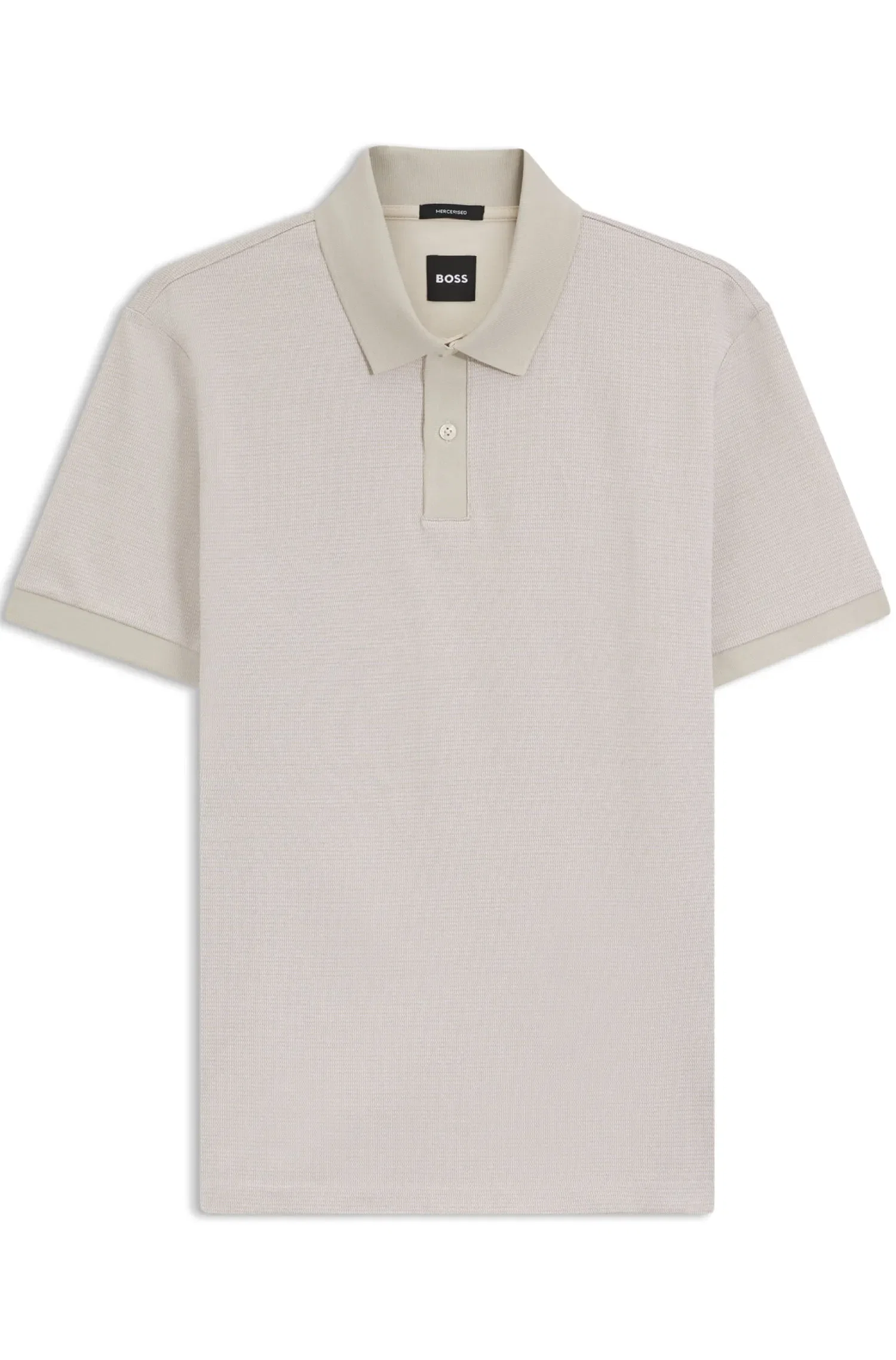 Polo Em Algodão Mercerizado Com Micropadrão
