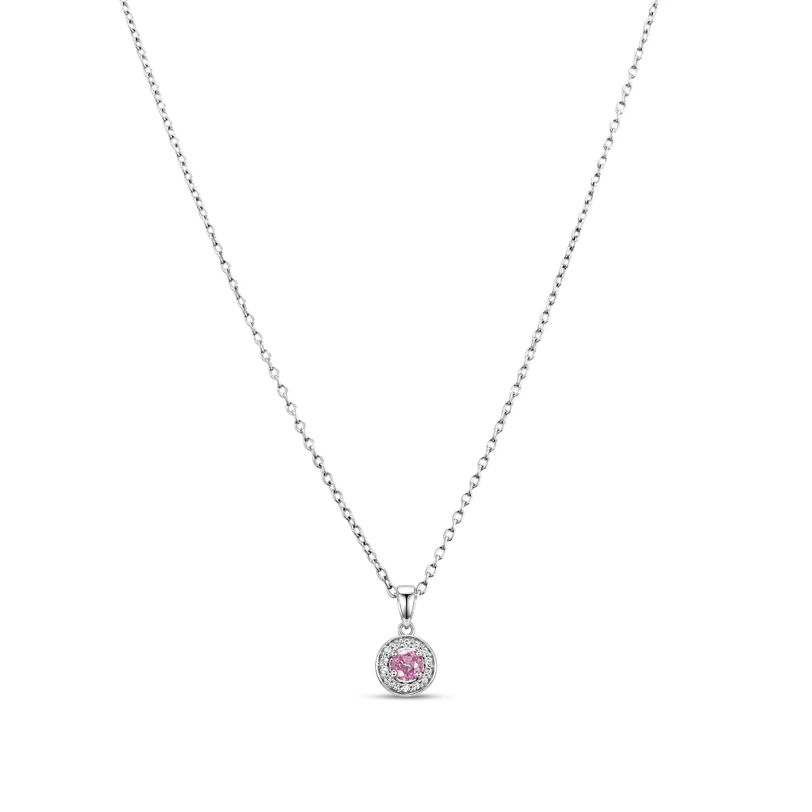 Colar Life Forms em Prata 925 com Zircônia Rosa Claro e Incolor — imagem 1