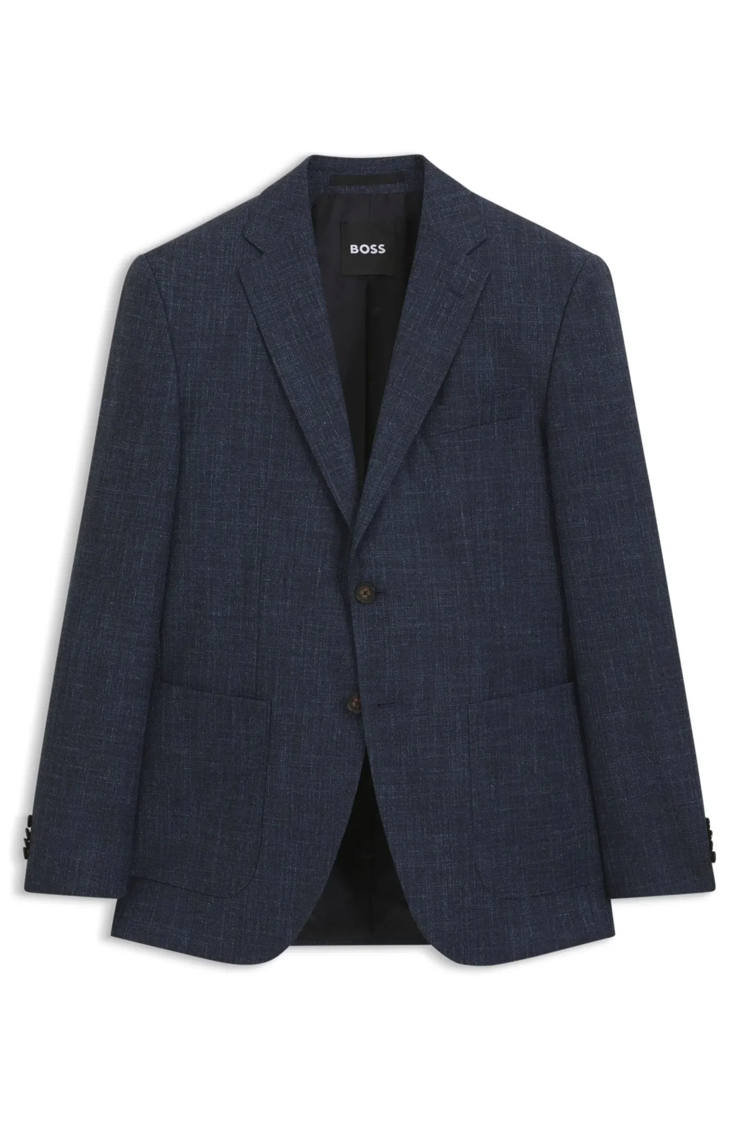 Blazer Regular Fit Em Mistura De Lã