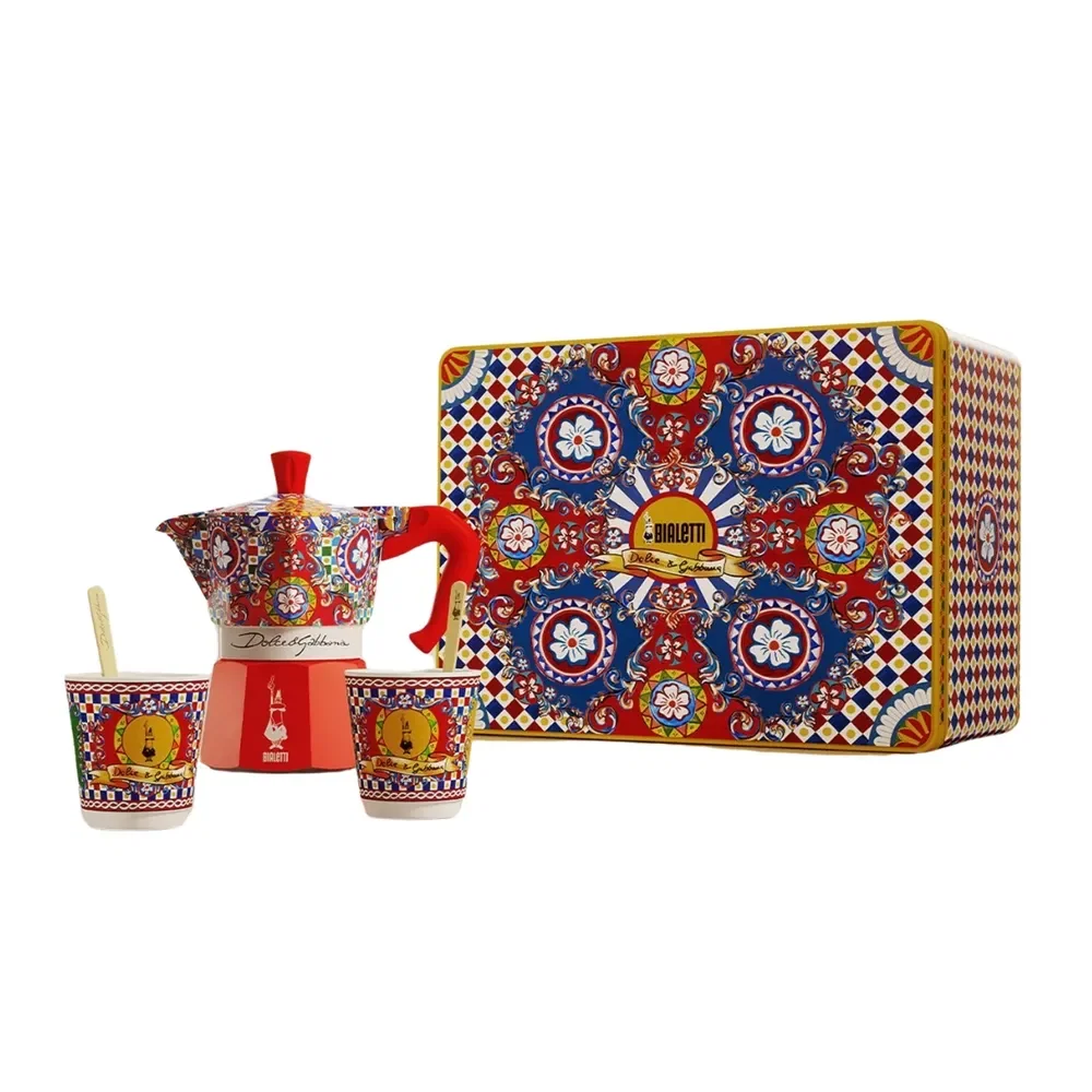Kit Presente Cafeteira Moka 2 Xícaras Dolce & Gabbana Bialetti — imagem 1