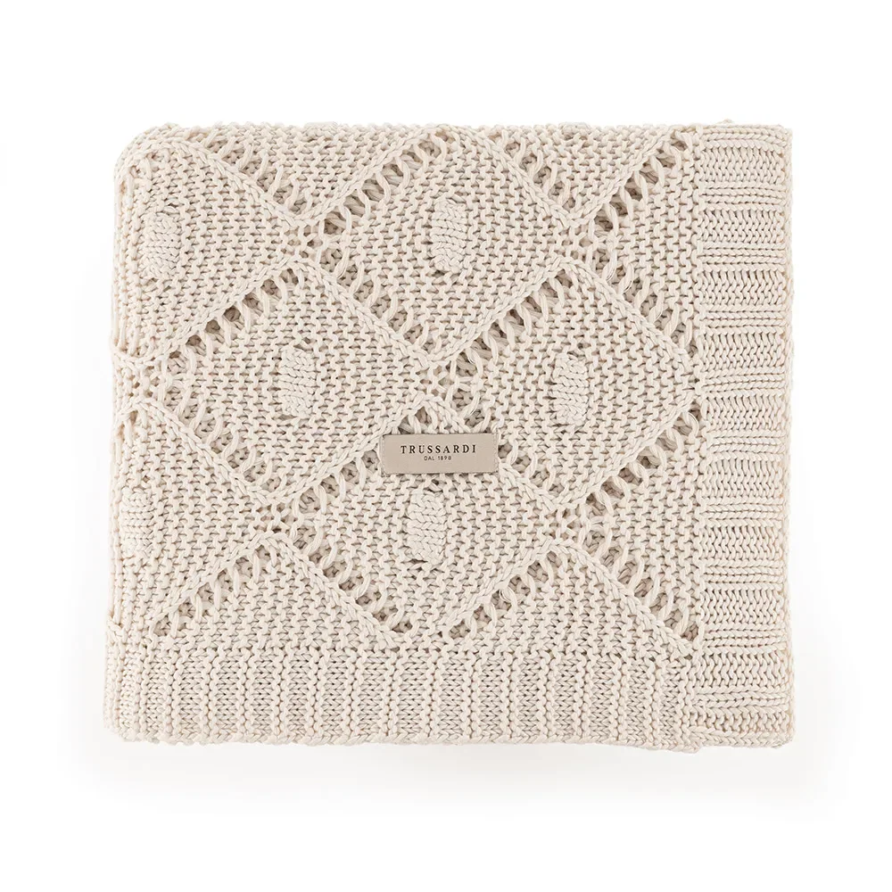 Manta Tricot Giulia 100% Algodão Bege