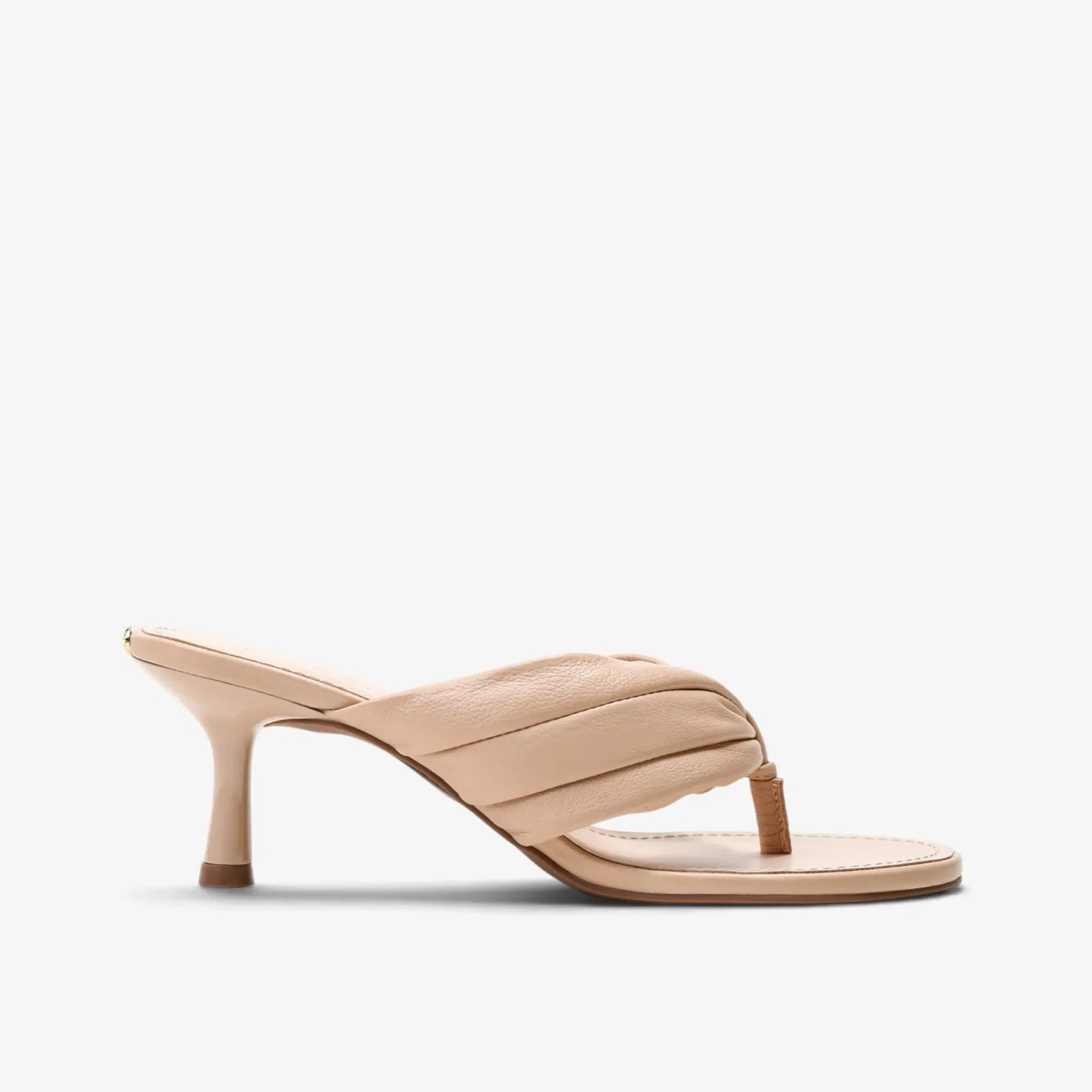 Tamanco Nude Areia Couro