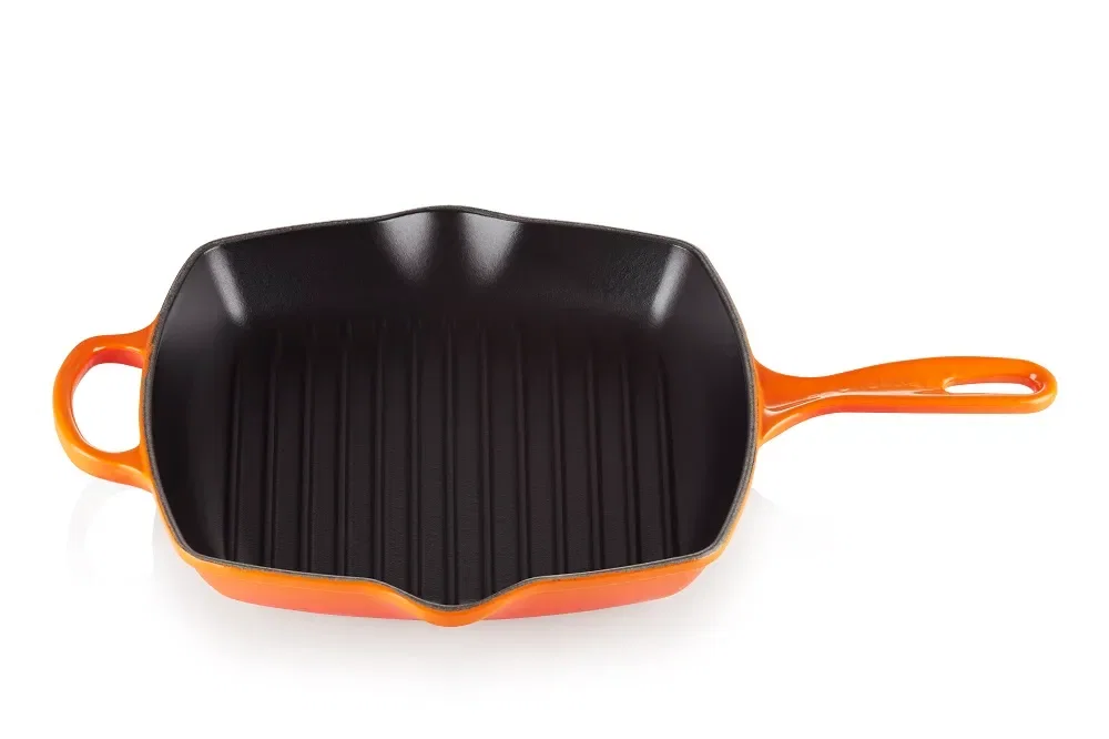 Grelha Quadrada Signature 26cm de Indução Le Creuset Laranja