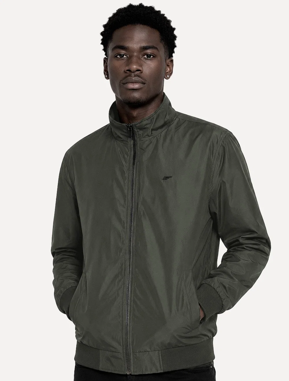 Jaqueta Ellus Masculina Nylon Padding College Bomber Chumbo