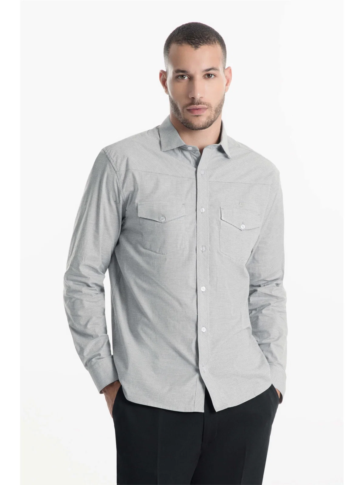 Camisa Tricoline Classic Anatomic Caqui