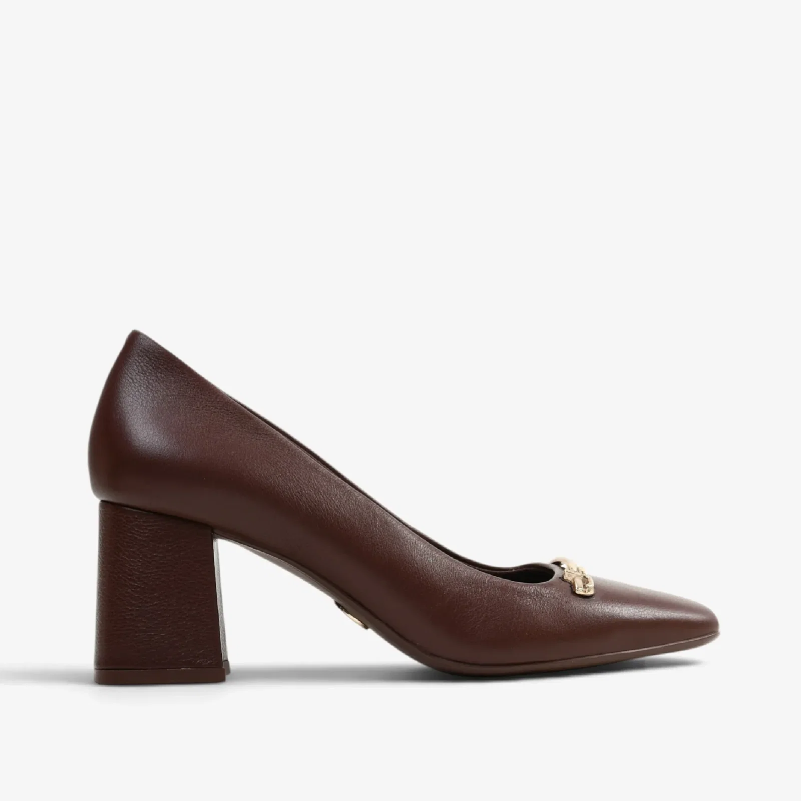 Scarpin Marrom Café Couro