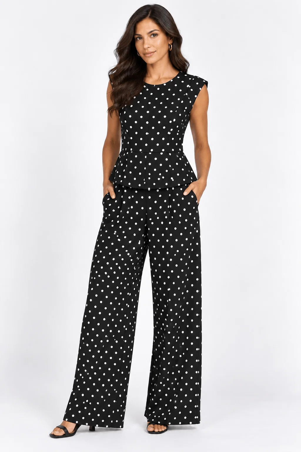 Blusa Poá Peplum - Preto — imagem 1