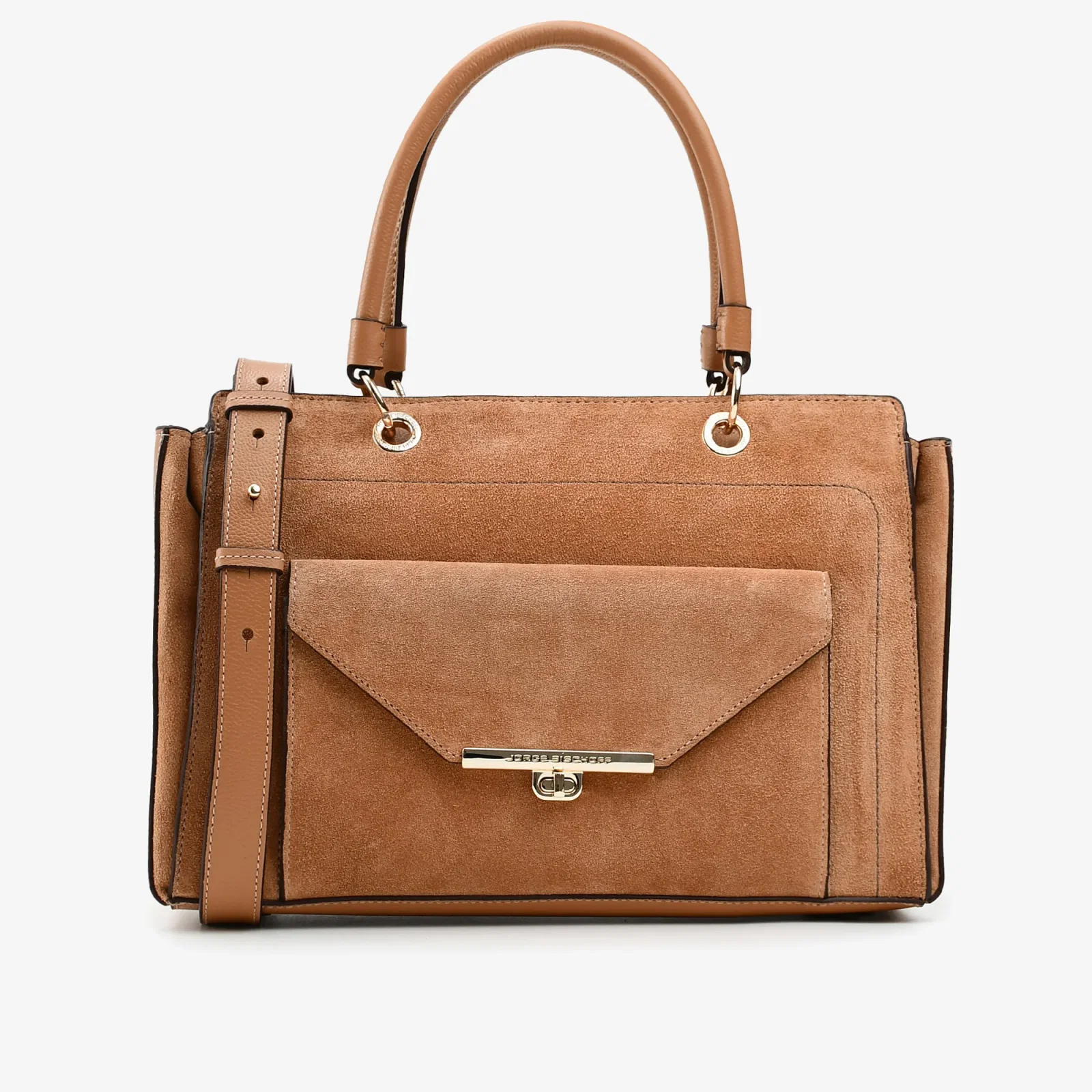 Bolsa Tote Caramelo Trigo Camurça — imagem 1