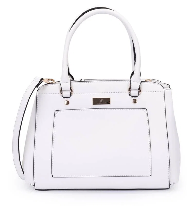 Bolsa Satchel Grande Com Bolso Frontal