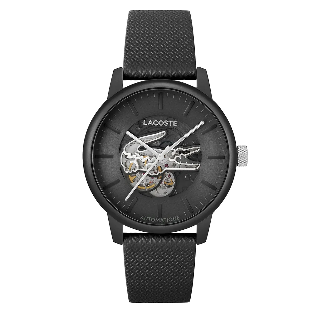 Relógio Lacoste Automatique Masculino Couro Preto - 2011383