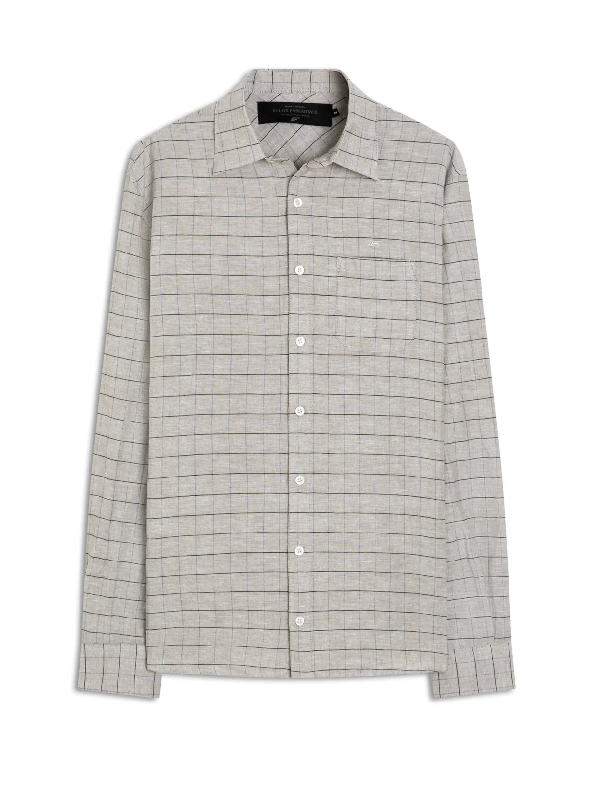 Camisa Linho Blend Ruoshu Classic Italian Mouse Cinza — imagem 1