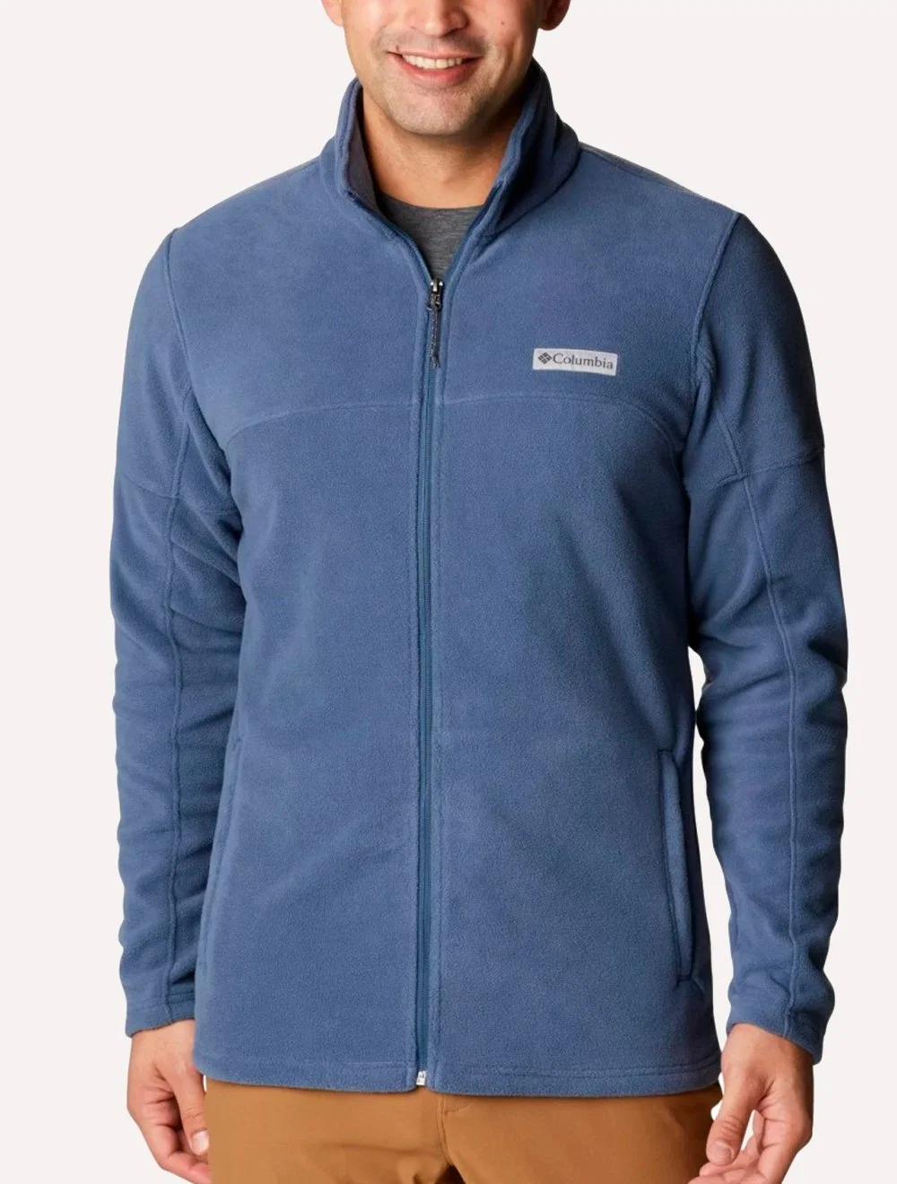 Jaqueta Columbia Masculina Fleece Basin Trail III Full Zip Azul Escuro — imagem 1